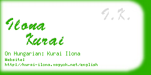 ilona kurai business card